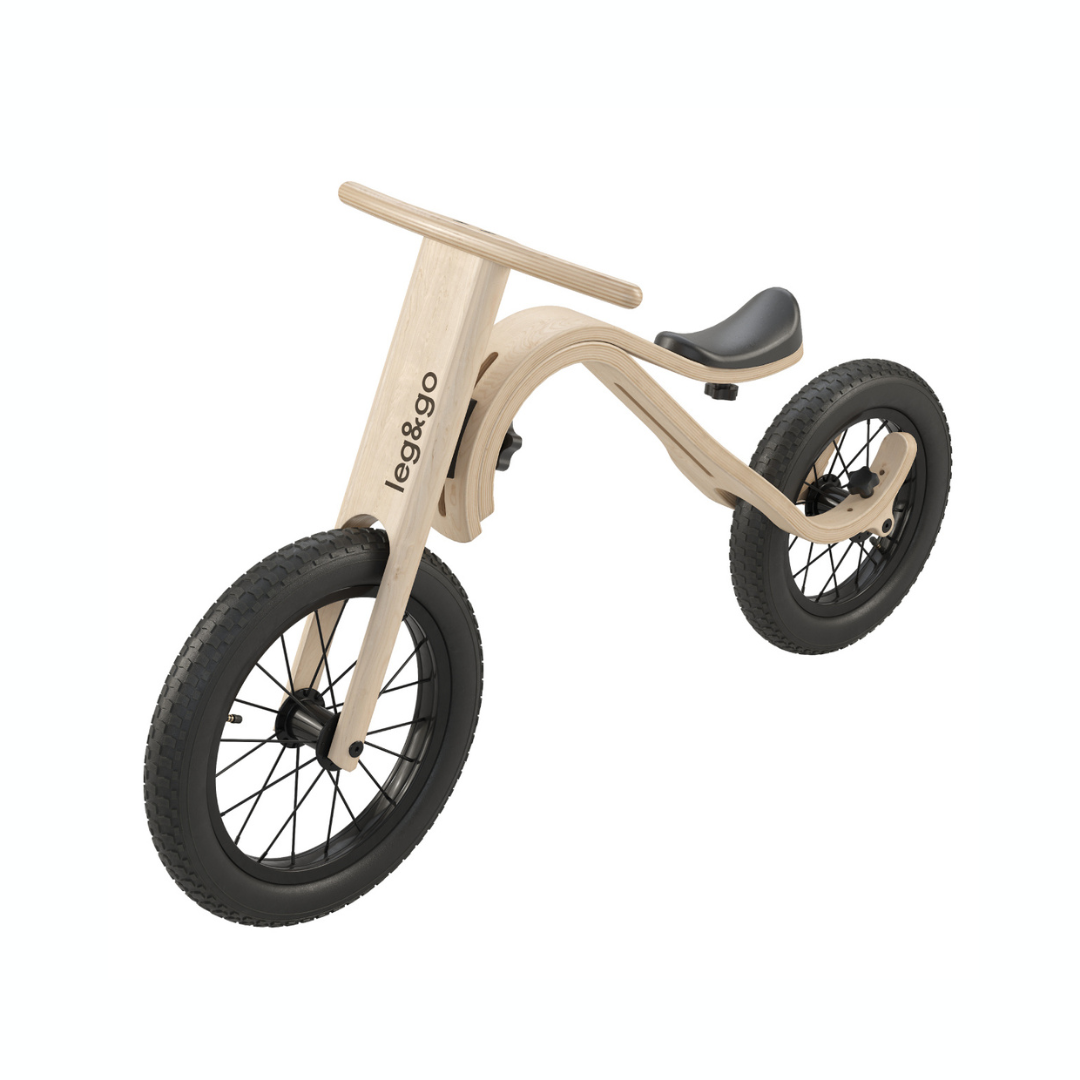 leg&go 3-in-1 transformējamais koka līdzsvara velosipēds | Chiba Chaba