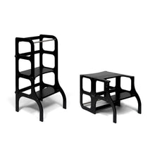 STEP'n'SIT® Convertible 2-in-1 Helper Tower/Table - Black