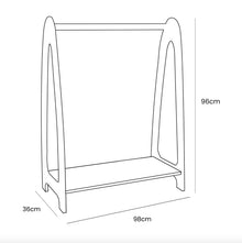 Arched Clothing Rack For Children - Large Natural Wood