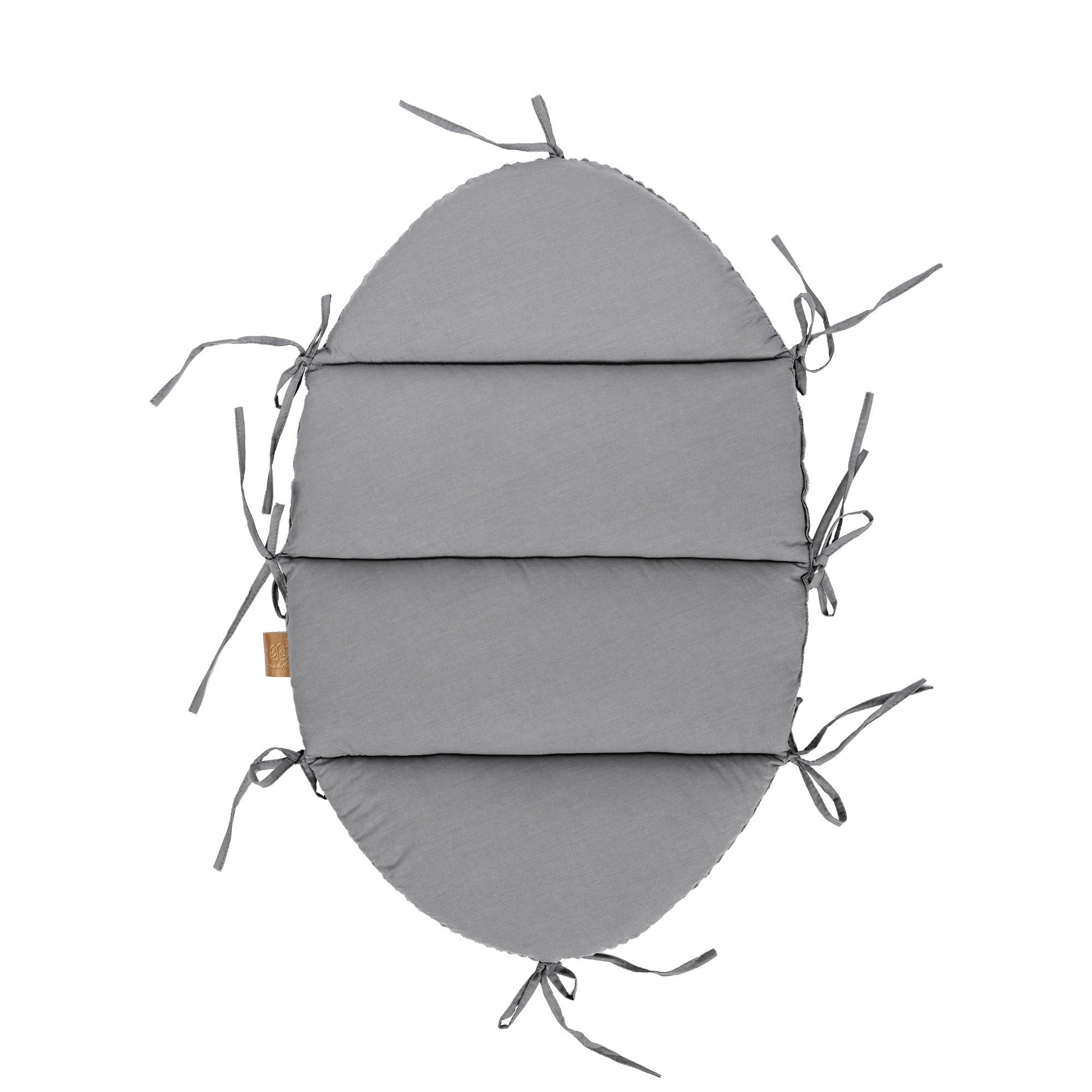 Baby Nest With Braided Bumper - Grey