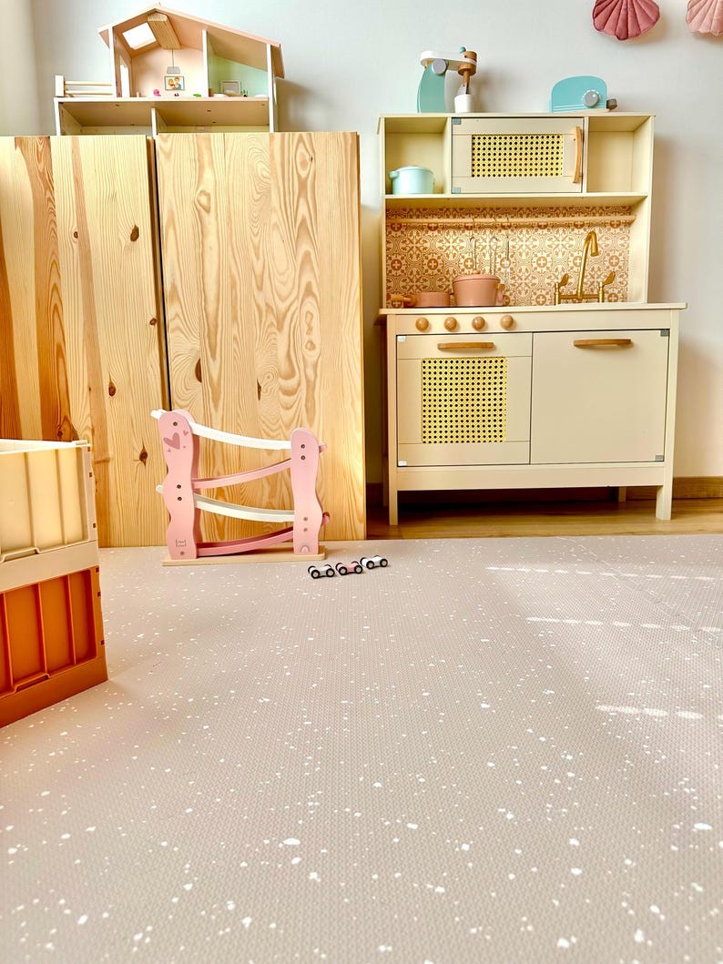 Foam Puzzle Playmat - Spots Cappuccino