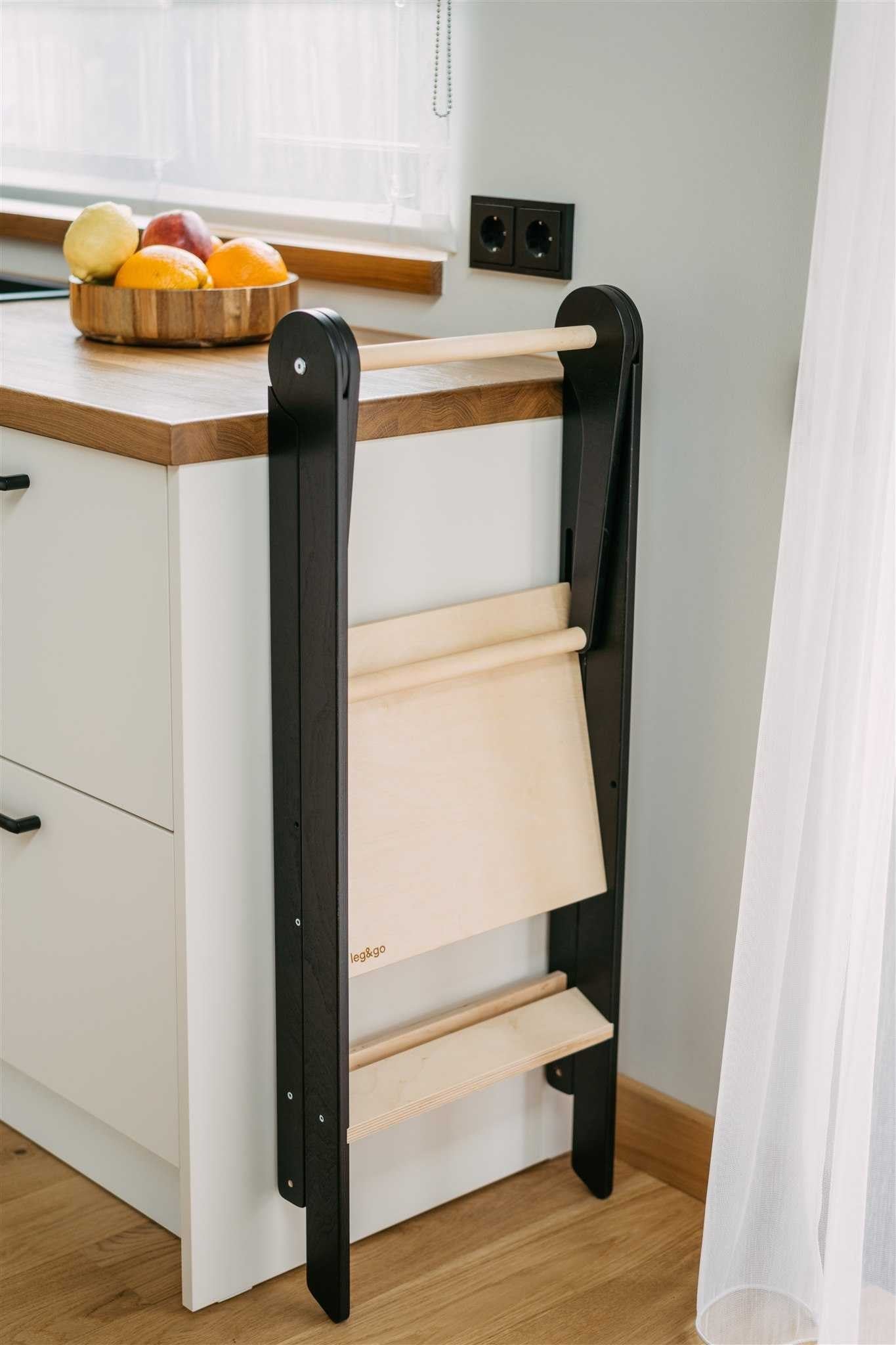 Foldable Kitchen Tower With Removable Rail