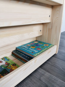 Modular Montessori Bookshelf With Book Storage - 4 Shelves