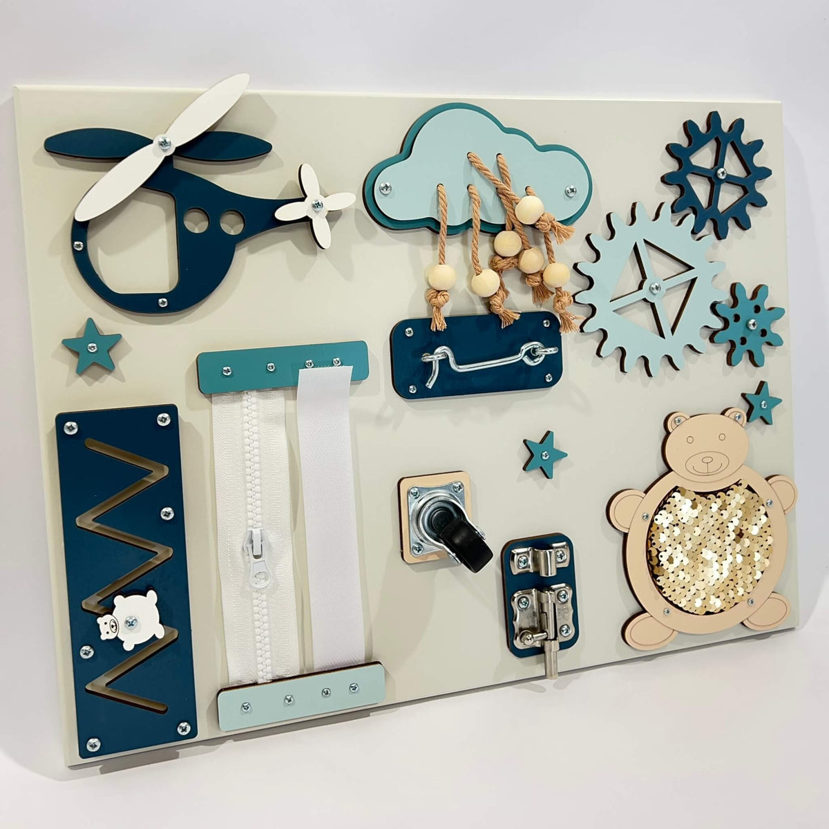 Portable baby sensory busy board (30×40 cm)